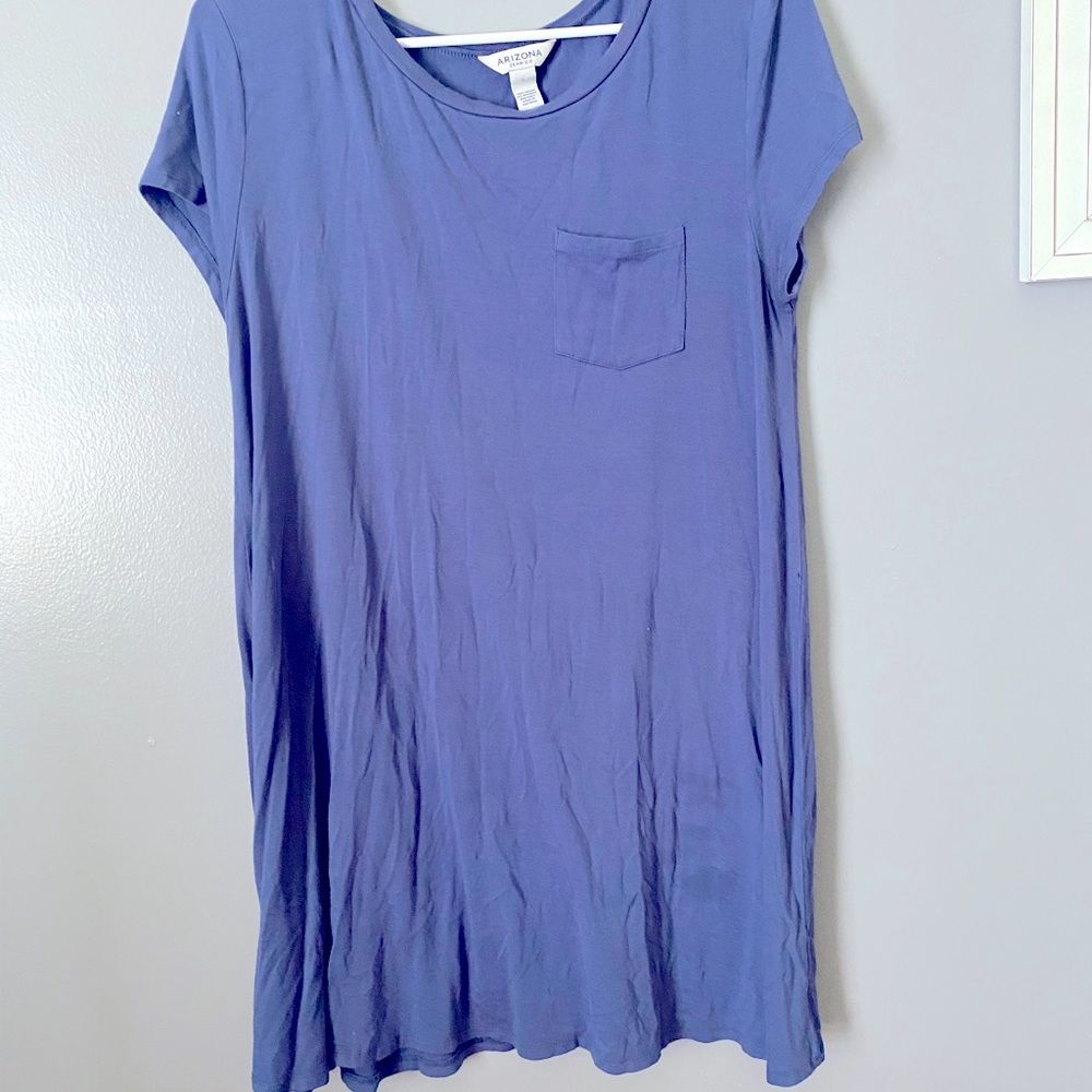 Blue T shirt dress